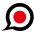 Nippon Insider Logo Icon: Roter Punkt (Japanflagge) in schwarzer Sprechblase