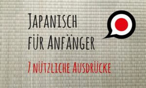 Text: Japanisch für Anfänger, 7 nützliche Ausdrücke, Teil 1. Hinergrundbild: Tatamiboden | nipponinsider japanblog