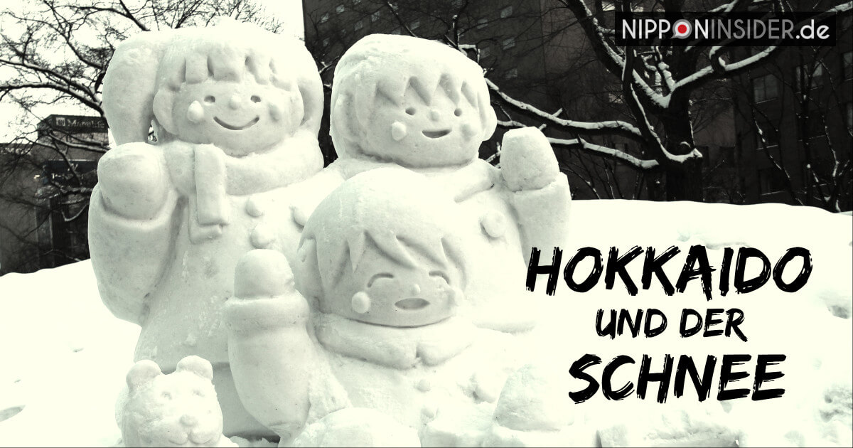 Sapporo Schneefestival Yukimatsuri - Bild einer Schneestatue und Text: Hokkaido und der Schnee | Nipponinsider Facebook