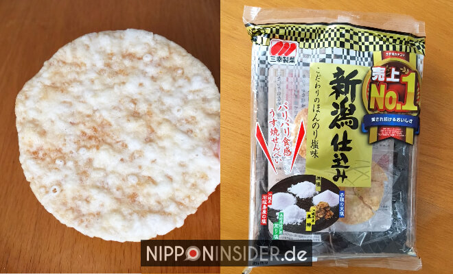 japanischer Reiscracker und Packung